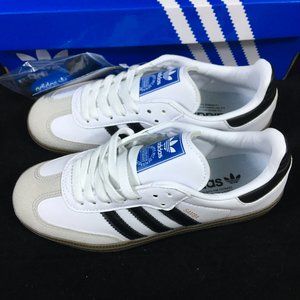 Adidas Samba 39 (women’s 7.5) OG Leather Retro Sneakers White Black